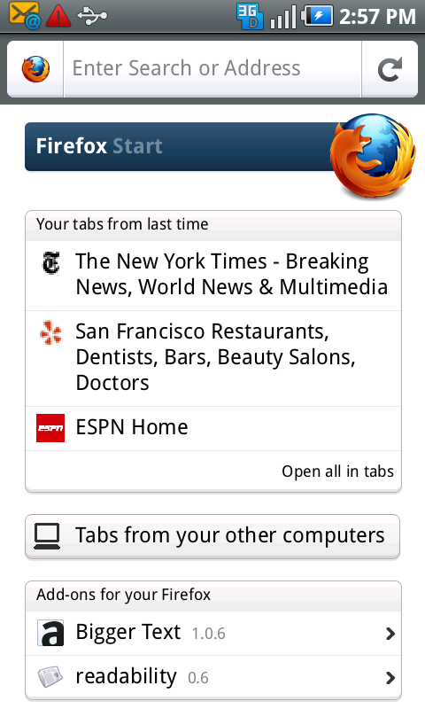 firefox 4 for android