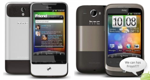 HTC Legend și HTC Wildfire
