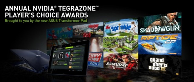 TegraZone Player's Choice Awards