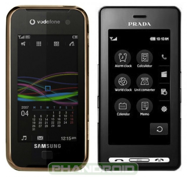 Samsung F700 si LG Prada