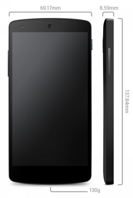 Google Nexus 5 Dimensiuni