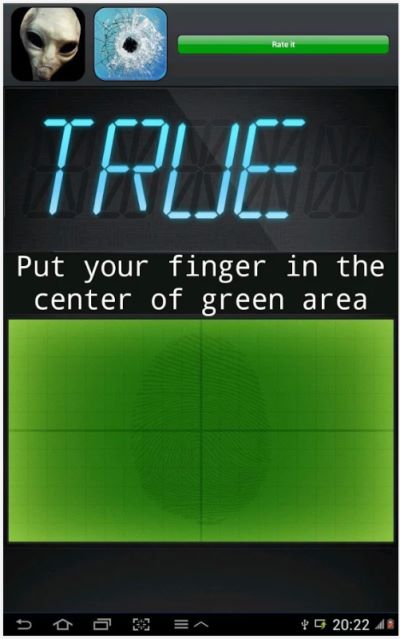 Finger lie detector