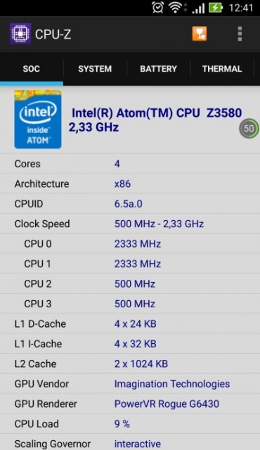 ASUS Zenfone 2 CPU-Z