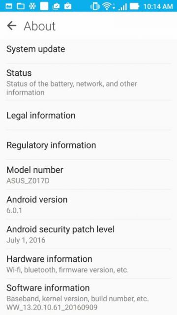 Asus Zenfone 3 ZE520KL rulează Android 6.0